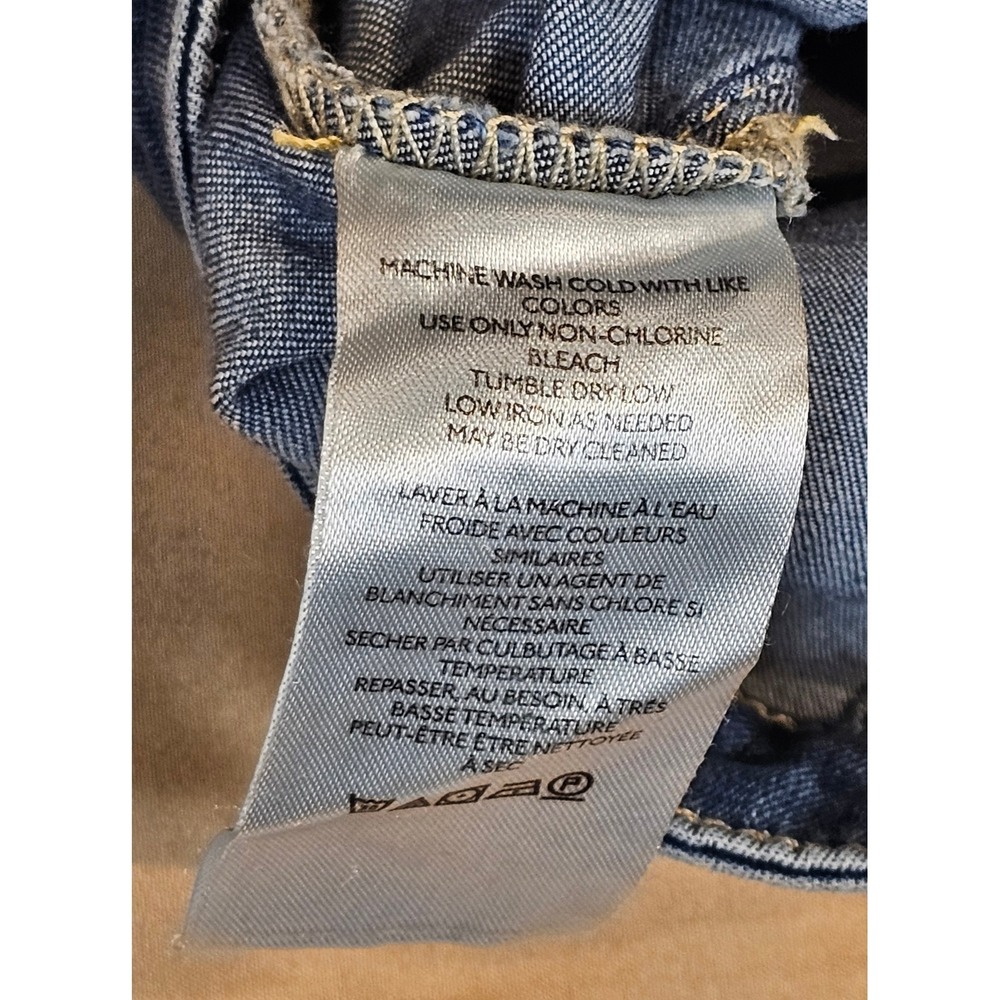 We The Free Just Float On Flare Bell Bottom Denim Jeans Raw Hem Blue Womens 31 - Picture 6 of 11